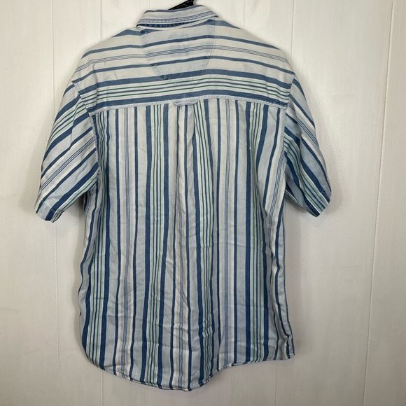 Vintage Short Sleeved Striped Button Down Sz M - Picture 9 of 10